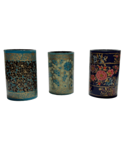 Hand-Painted Floral Paper Mache Tissue & Napkin Holders (Set of 3)