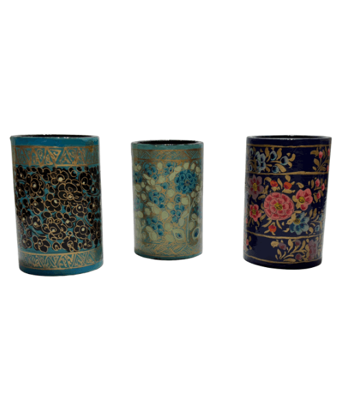 Hand-Painted Floral Paper Mache Tissue & Napkin Holders (Set of 3) Hand-Painted Floral Paper Mache Tissue & Napkin Holders (Set of 3)